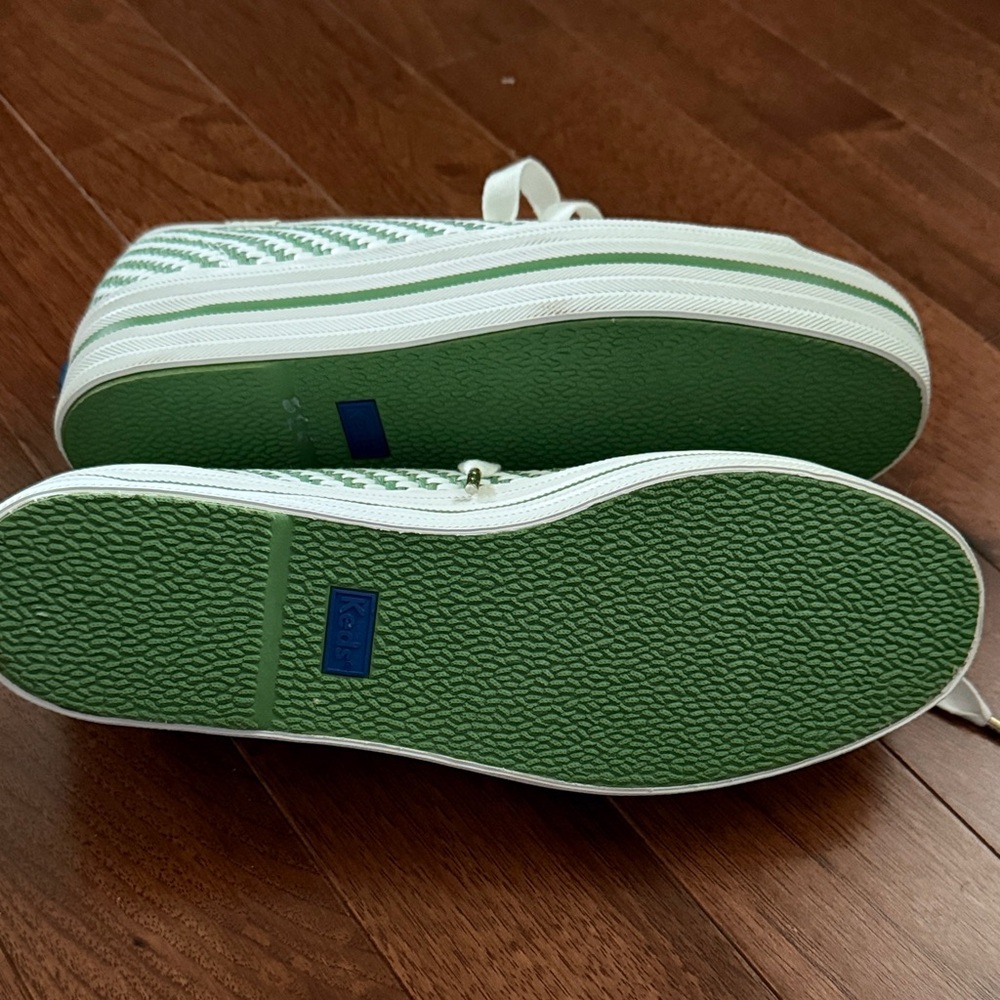Kate Spade White and Green Athletic Shoes - Picture 4 of 6